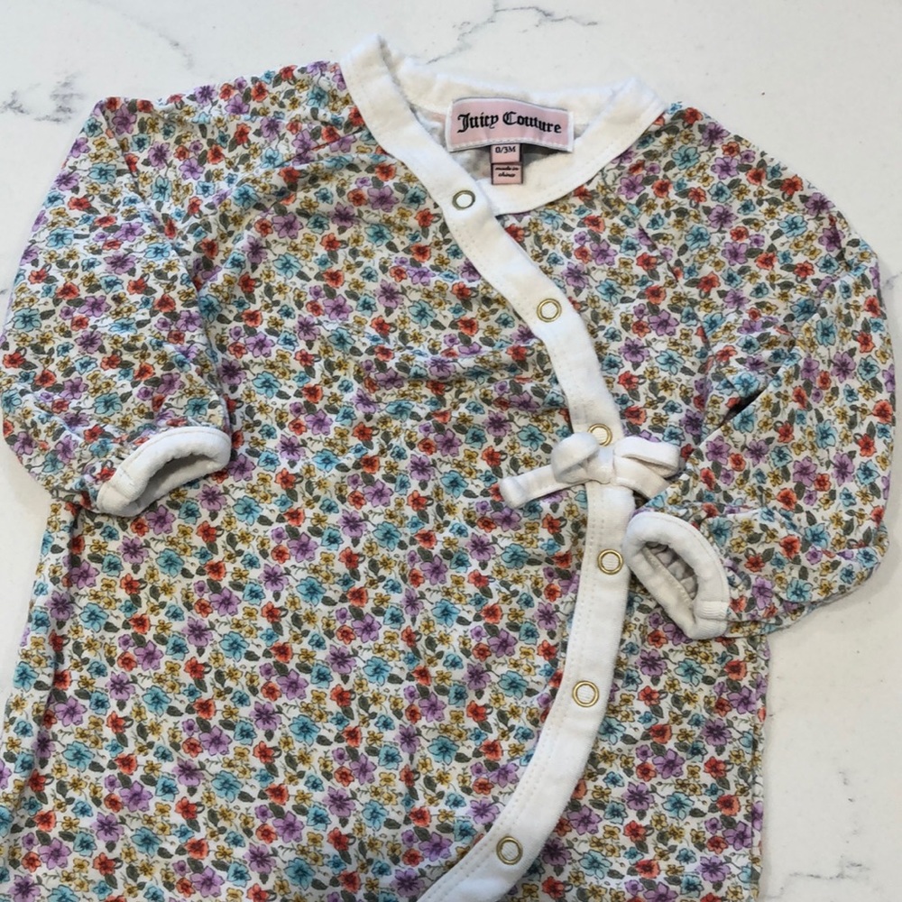 Juicy Couture Flower Footie
